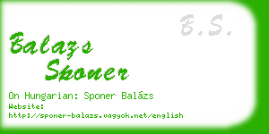 balazs sponer business card